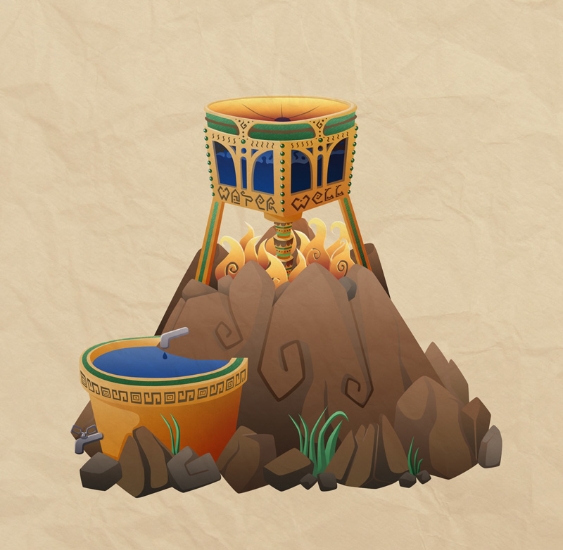 Wasserfilterturm farbig